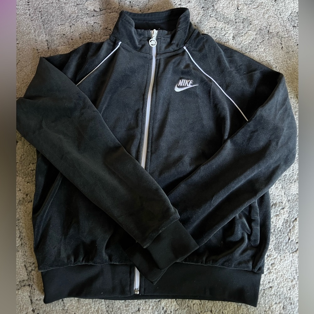 Nike NSW Black Velour Tracksuit Sz S